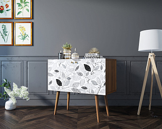 Комод на высоких ножках "Berber" малый принт 9 арт BB13/Print_09