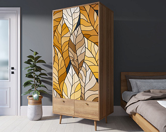 Шкаф двухстворчатый "Berber" принт 8 арт BB16/Print_08