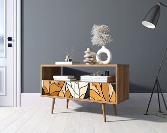 Консоль "Berber" с двумя ящиками принт 08 арт BB22/Print_08