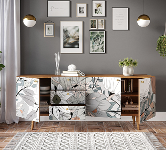 Комод "Berber" удлиненный принт 50 арт BB11/Print_50