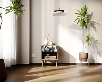 Тумбочка "Berber" с открытой полкой 35 принт арт BB33/Print_35