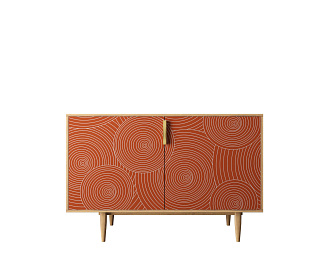 Комод с двумя дверками "Line" R18/red