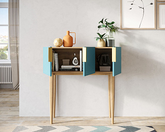 Консоль с тремя дверками "Line" LN15/GR1/blue