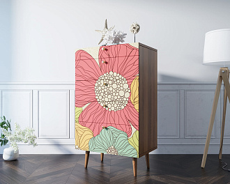 Комод высокий "Berber" принт 5 арт BB10/Print_05