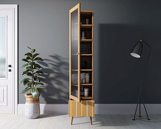 Буфет "Berber" одностворчатый с ящиком принт 43 арт BB48/Print_43