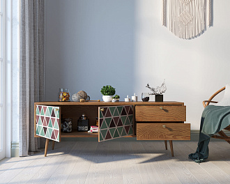 Комод "Berber" два ящика и две дверки 26 принт арт BB27/Print_26