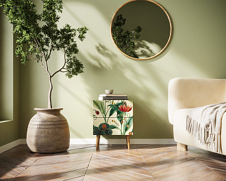 Тумбочка "Berber" с двумя ящиками 7 принт арт BB03/Print_07