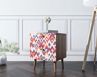 Тумбочка "Berber" с двумя ящиками 2 принт арт BB03/Print_02