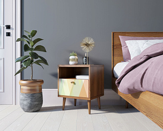 Тумбочка "Berber" с одним ящиком 16 принт арт BB06/Print_16