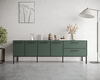 Комод с четырьмя дверками и двумя ящиками "Nicole" арт NEM04G