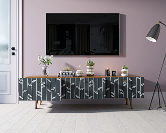 Комод "Berber" с ящиками низкий под TV принт 18 арт BB19/Print_18
