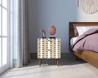 Тумбочка "Berber" с двумя ящиками 23 принт арт BB03/Print_23