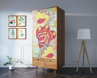 Шкаф двухстворчатый "Berber" принт 6 арт BB16/Print_06