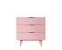 Комод с тремя ящиками "Line" LN12/GR1/pink