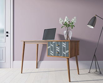 Стол рабочий "Berber" принт 18 с одной тумбой арт BB20/Print_18