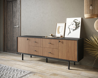 Комод две дверки и четыре ящика "Emerson" арт EM19