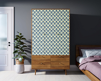 Шкаф трехстворчатый "Berber" принт 13 арт BB02/Print_13