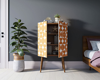 Комод на высоких ножках "Berber" 14 принт арт BB09/Print_14