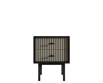 Тумбочка с двумя ящиками "Emerson" арт EM16/gray/L