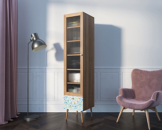 Буфет "Berber" одностворчатый с ящиком принт 46 арт BB48/Print_46