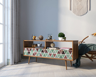 Консоль "Berber" с тремя ящиками принт 26 арт BB23/Print_26