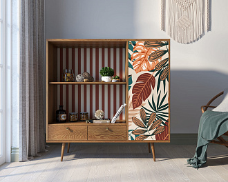 Стеллаж с нишей "Berber" принт 25 арт BB28/Print_25