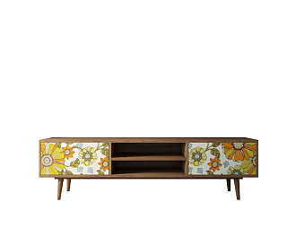 Комод "Berber" с нишей низкий под TV принт 47 арт BB49/Print_47