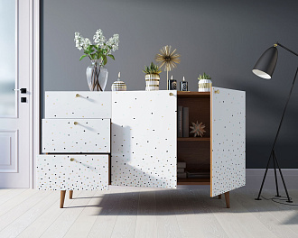 Комод "Berber" с двумя дверками и ящиками принт 15 арт BB17/Print_15