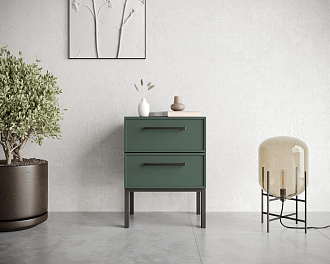 Тумбочка с двумя ящиками "Nicole" арт NEM16G