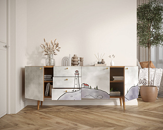 Комод "Berber" удлиненный арт BB11/Print_51