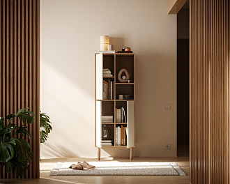 Шкаф-стеллаж с дверками "Alice" арт ALC11