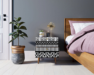 Тумбочка "Berber" с двумя ящиками 19 принт арт BB03/Print_19