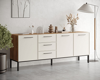 Комод с тремя дверками и тремя ящиками "Nicole" арт NEM07