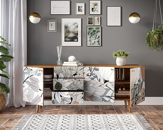 Комод "Berber" удлиненный принт 50 арт BB11/Print_50