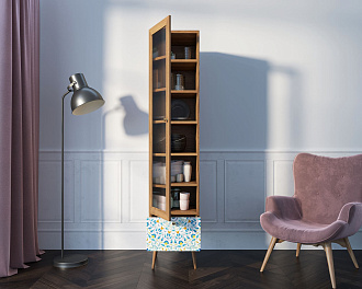 Буфет "Berber" одностворчатый с ящиком принт 46 арт BB48/Print_46