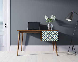 Стол рабочий "Berber" принт 13 с одной тумбой арт BB20/Print_13