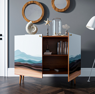 Комод "Berber" две дверки 11 принт арт BB04/Print_11