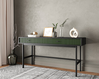 Консоль с двумя ящиками "Emerson" арт EM22/green/L