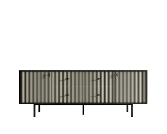 Комод две дверки и четыре ящика "Emerson" арт EM19/gray/L