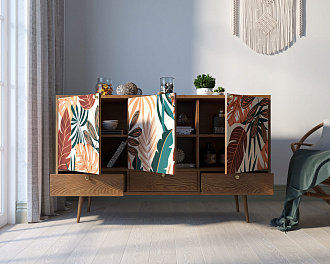 Комод "Berber" три дверки и три ящика 25 принт арт BB24/Print_25