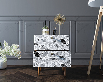 Тумбочка "Berber" с двумя ящиками 9 принт арт BB03/Print_09