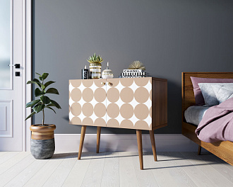 Комод на высоких ножках "Berber" малый принт 17 арт BB13/Print_17