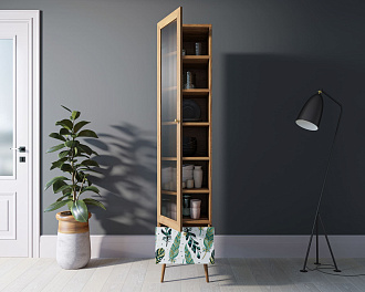 Буфет "Berber" одностворчатый с ящиком принт 44 арт BB48/Print_44