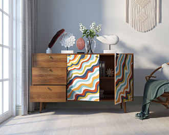 Комод "Berber" с двумя дверками и ящиками 21 принт арт BB05/Print_21