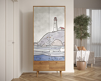 Шкаф двухстворчатый "Berber" арт BB16/Print_51