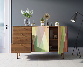 Комод "Berber" с двумя дверками и ящиками 16 принт арт BB05/Print_16