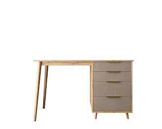 Стол рабочий "Line" одной тумбой R23/beige