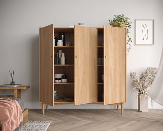 Шкаф трехстворчатый низкий Bubble Solid арт BBL04S