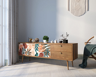 Комод "Berber" два ящика и две дверки 25 принт арт BB27/Print_25