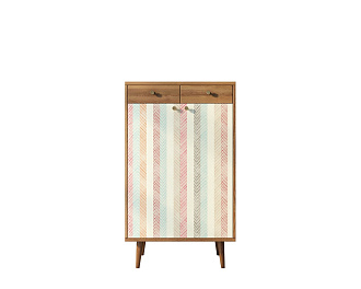 Комод "Berber" два ящика и дверки 45 принт арт BB46/Print_45